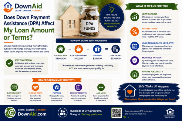 Does Down Payment Assistance (DPA) Affect My Loan Amount or Terms?