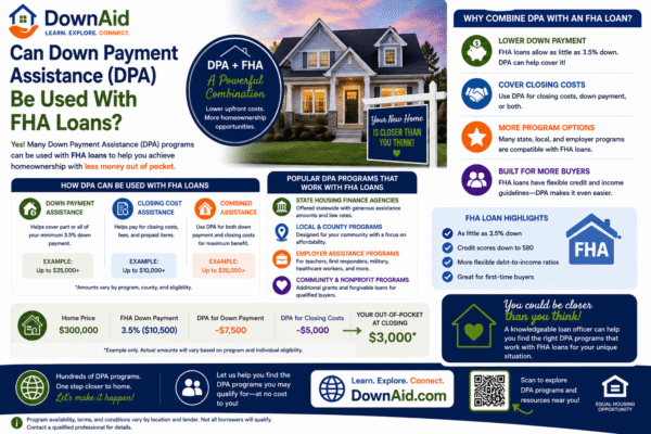 Can Down Payment Assistance (DPA) Be Used with FHA Loans?