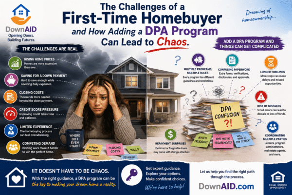 The Challenges of a First-Time Homebuyer and How Adding a DPA Program Can Lead to Chaos.