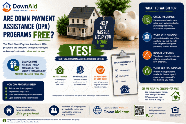 Are Down Payment Assistance (DPA) Programs Free?