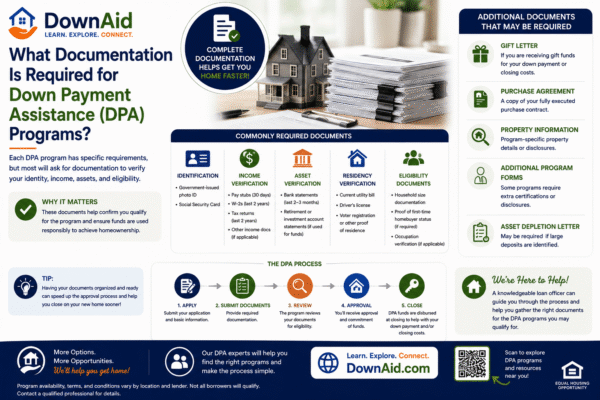 What Documentation Is Required for Down Payment Assistance (DPA) Programs?