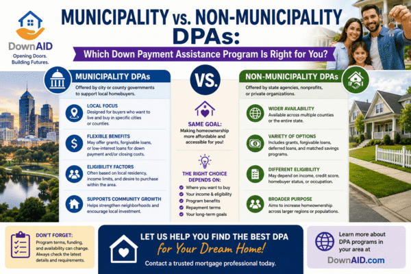 Municipality vs. Non-Municipality DPAs: Which Down Payment Assistance Program Is Right for You?